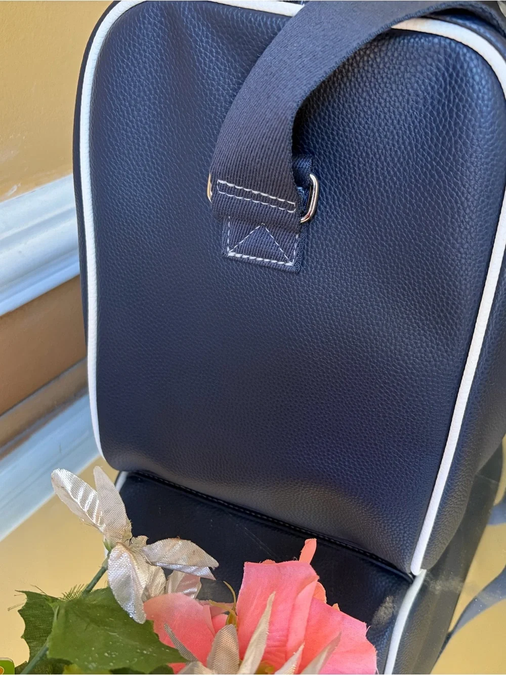 Ralph Lauren Navy Duffel with White Polo Emblem
